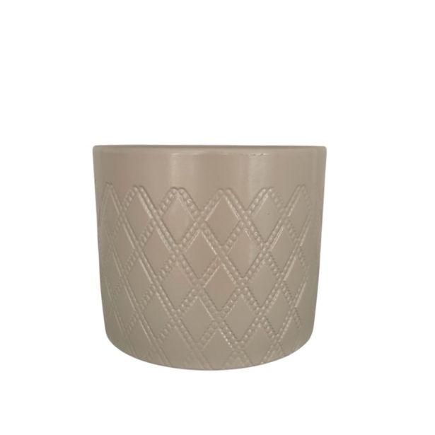 KERAMIČNI NOTRANJI LONEC POTTERY POTS EVA 150 ČIPKA SMETANA PEARL 150X131MM ZA L13-14