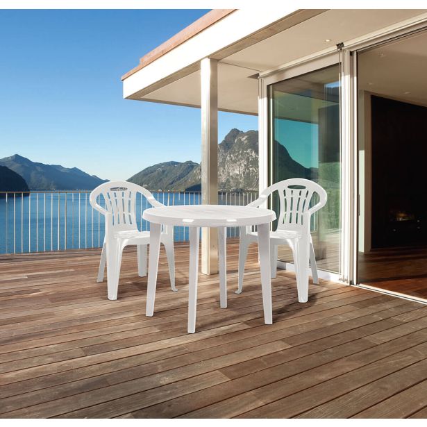 KETER MALLORCA VRTNI  STOL, BELA BARVA