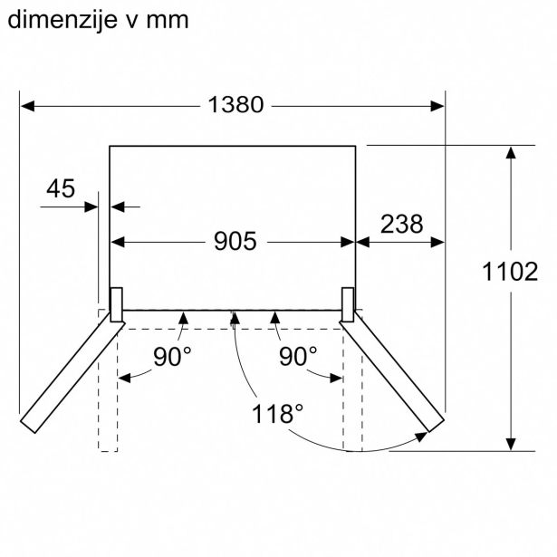 AMERIŠKI HLADILNIK BOSCH KFN96VPEA