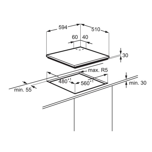 PLINSKA KUHALNA PLOŠČA ELECTROLUX KGM64310X