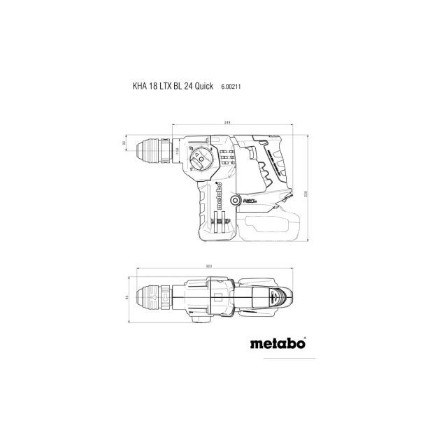 BATERIJSKO KLADIVO METABO KHA 18 LTX BL 24 QUICK