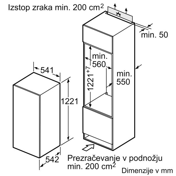 HLADILNIK BOSCH KIL24NFF1