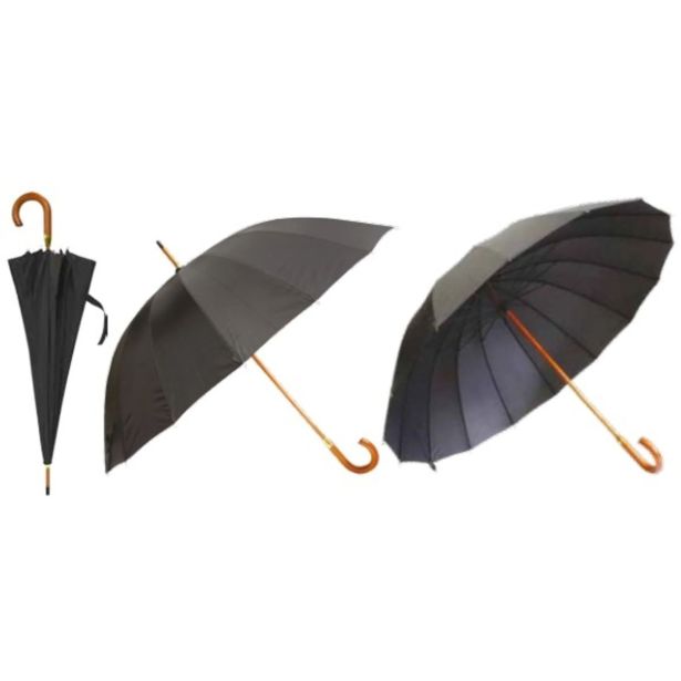 DEŽNIK BERG METRO KLASIČNI ČRNA FI 115 CM