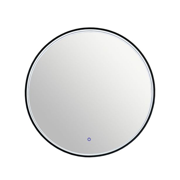 KLASIČNO OGLEDALO FEROTEHNA ATENA D 80 ČRNO LED ROČNO STIKALO