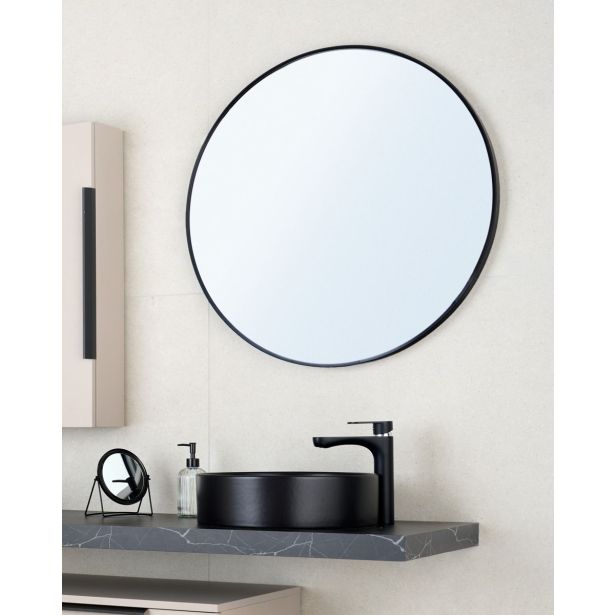 KLASIČNO OGLEDALO FEROTEHNA ZOYA ČRNO R 60