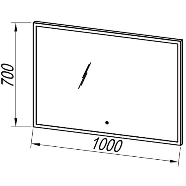 KLASIČNO OGLEDALO KOLPA SAN OGO 100-LED,T OXANA INTEGR. SVET., SENZ. STIK