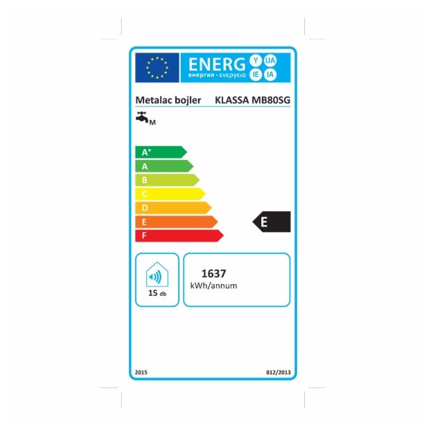 ELEKTRIČNI GRELNIK VODE METALAC BOJLER KLASSA MB 80 SG