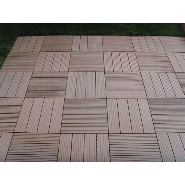 WPC DESKA ZA TERASO BAMBUSWPC KLIK PLOŠČA KAVA 300X300X22 MM