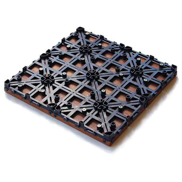 WPC DESKA ZA TERASO BAMBUSWPC KLIK PLOŠČA RJAVA 300X300X22 MM