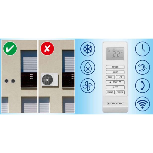 KLIMATSKA NAPRAVA BREZ ZUNANJE ENOTE PAC-W 2650 SH-HLAJENJE IN GRETJE
