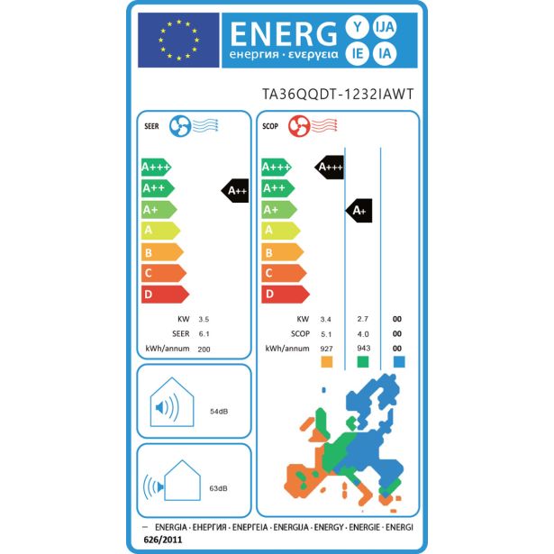 KLIMATSKA NAPRAVA TESLA TA36QQDT-1232IAWT- 3,5KW