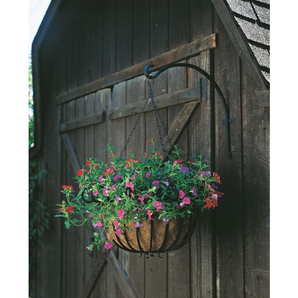 KLJUKA ZA OBEŠANKO KOVANA POLKROŽNA 40 CM ČRNA