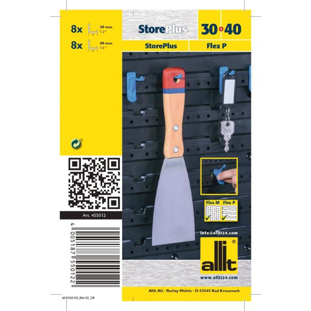 KLJUKICA ZA OBEŠANJE ALLIT KLJUKICA PP 30 IN 40 MM RUMENA