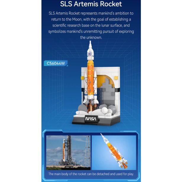 KOCKE CADA BRICKS SLS ARTEMIS RAKETA
