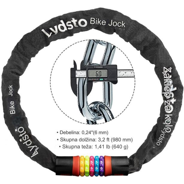 KOLESARSKI DODATEK LYDSTO KOLESARSKA KLJUČAVNICA S PETMESTNO KODO