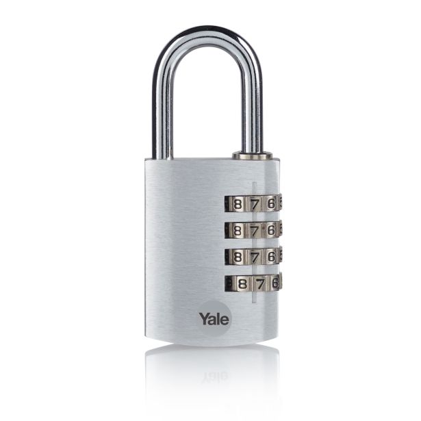 CILINDRIČNA OBEŠANKA YALE KOMBINACIJSKA 38MM 4 ŠTEV. OHIŠJE ALU