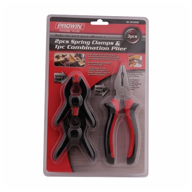 KOMBINIRANE KLEŠČE PROWIN 150 MM + 2X SPONA 50 MM