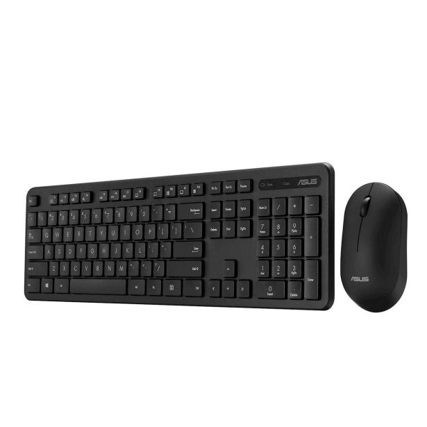 KOMPLET TIPKOVNICA Z MIŠKO ASUS CW100 WIRELESS KEYBOARD AND MOUSE SET, BREZŽIČNI KOMPLET, ČRN