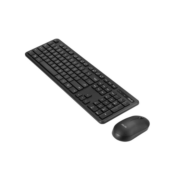 KOMPLET TIPKOVNICA Z MIŠKO ASUS CW100 WIRELESS KEYBOARD AND MOUSE SET, BREZŽIČNI KOMPLET, ČRN