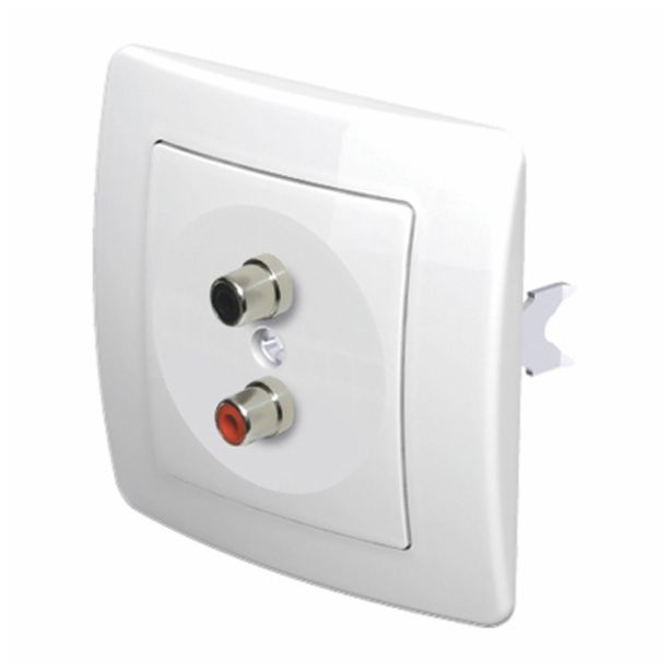 KOMUNIKACIJSKA VTIČNICA EKONOMIK AVDIO 2XRCA BELA