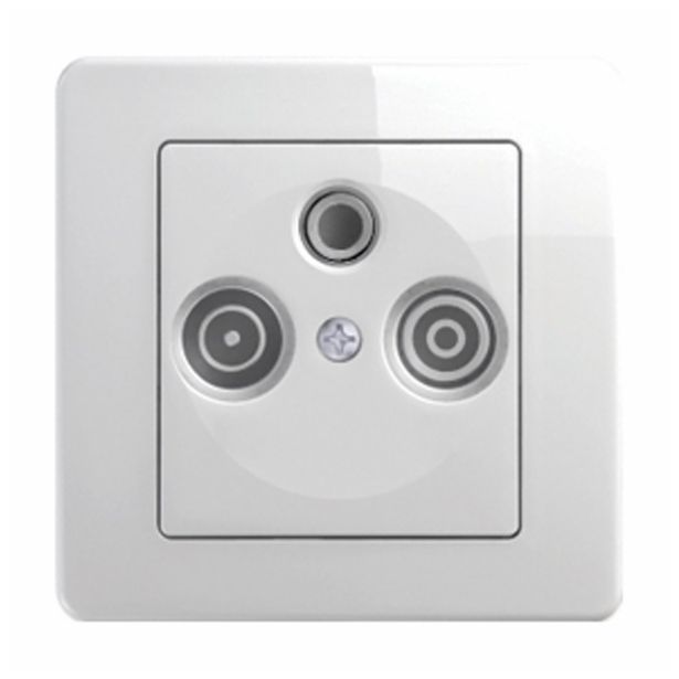 TV / AUDIO VTIČNICA EKONOMIK KONČNA SAT-TV-R BELA