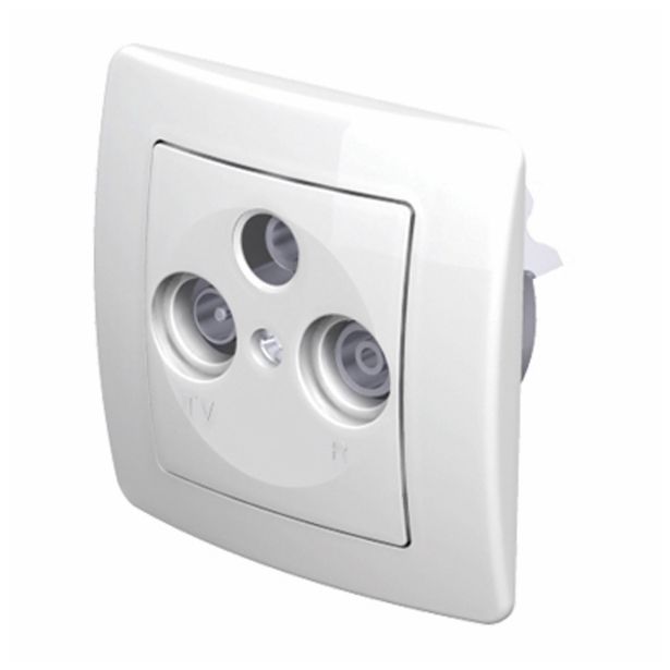 TV / AUDIO VTIČNICA EKONOMIK KONČNA SAT-TV-R BELA