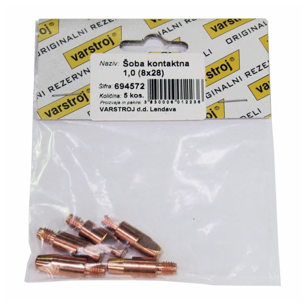 KONTAKTNA ŠOBA MIG/MAG VARSTROJ 1.0 M6 (FI 8X30) 24158 E-CU