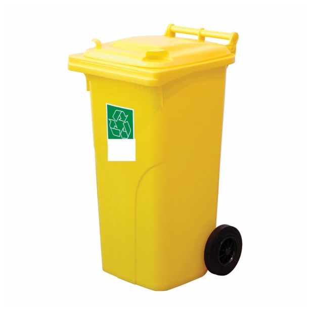 KONTEJNER - ZABOJNIK EKO LUX SMETNJAK 120 L PVC RUMEN ZABOJNIK+KOLO+OS