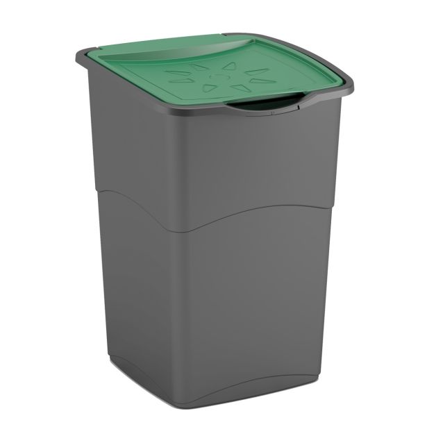 KONTEJNER - ZABOJNIK CURVER ZA SMETI 47L ČRN SET 3/1 S POKROVI V TREH BARVAH