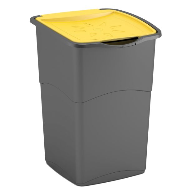 KONTEJNER - ZABOJNIK CURVER ZA SMETI 47L ČRN SET 3/1 S POKROVI V TREH BARVAH