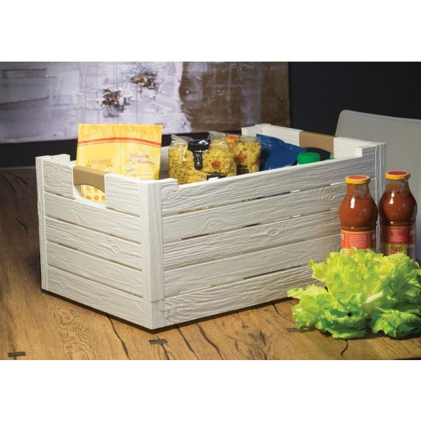 KONTEJNER - ZABOJNIK PVC 59X39X28 CM SVETLO SIV, ZLOŽLJIV