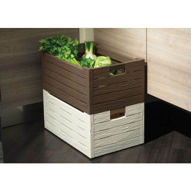 KONTEJNER - ZABOJNIK PVC 59X39X28 CM SVETLO SIV, ZLOŽLJIV