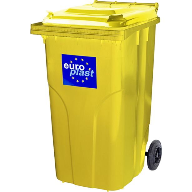 KONTEJNER - ZABOJNIK EKO LUX SMETNJAK 240 L PVC RUMEN/ RUMEN ZABOJNIK+KOLO+OS