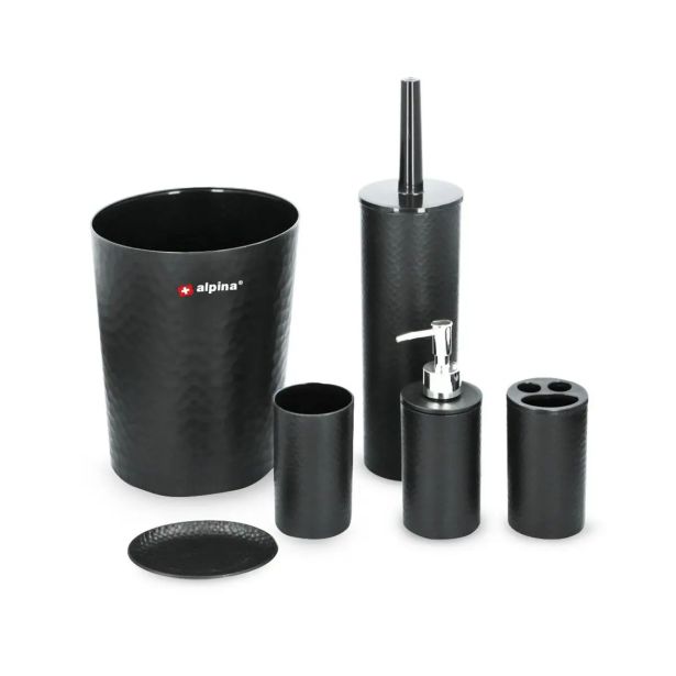 KOPALNIŠKA GALANTERIJA ALPINA 6V1 KOMPLET ZA WC ČRNA