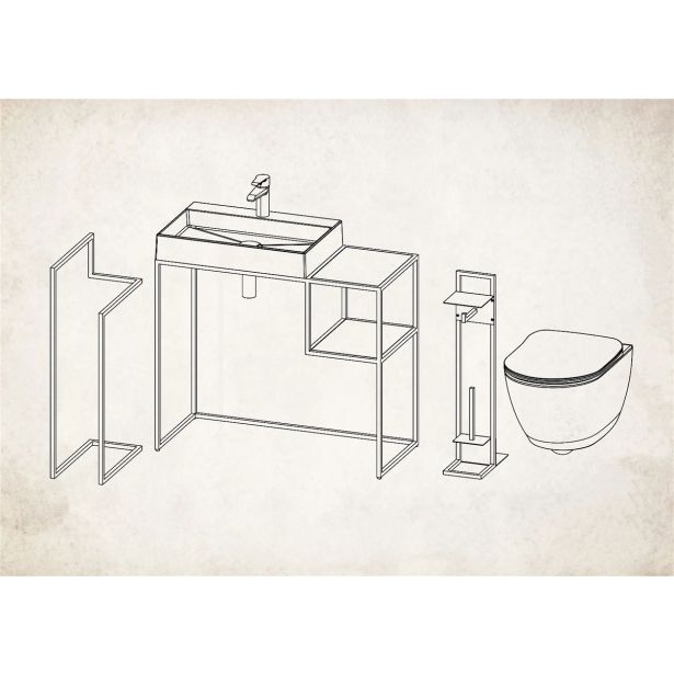 KOPALNIŠKA GALANTERIJA DEANTE STOJALO ZA WC PAPIR MOKKO ADM N242