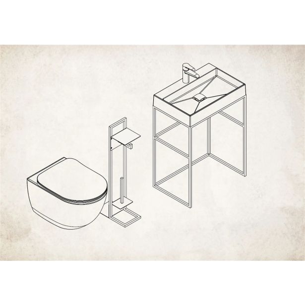 KOPALNIŠKA GALANTERIJA DEANTE STOJALO ZA WC PAPIR MOKKO ADM N242