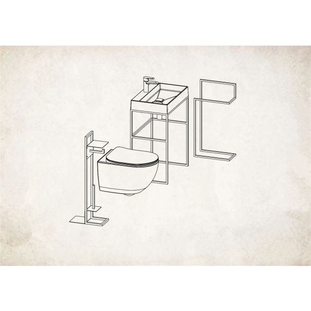 KOPALNIŠKA GALANTERIJA DEANTE STOJALO ZA WC PAPIR MOKKO ADM N242