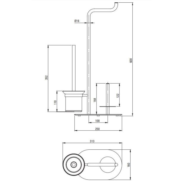 KOPALNIŠKA GALANTERIJA DEANTE VEČNAMENSKO STOJALO ZA WC SILIA ADI N732