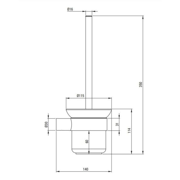 KOPALNIŠKA GALANTERIJA DEANTE WC ŠČETKA ROUND ADR N711