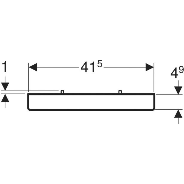 KOPALNIŠKA GALANTERIJA GEBERIT DRŽALO ZA BRISAČE 42CM LAVA - TEMNO SIVA MAT