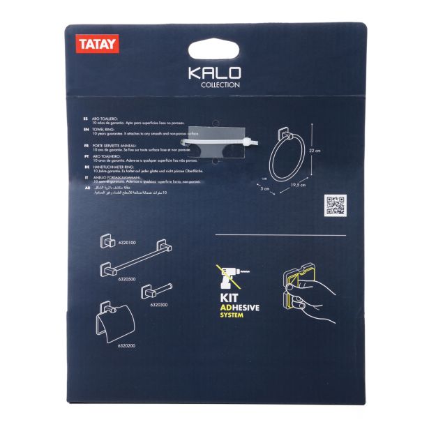 KOPALNIŠKA GALANTERIJA TATAY KALO KROM DRŽ. ZA BRISAČE OKROGLO 3M ZA ZALEPIT