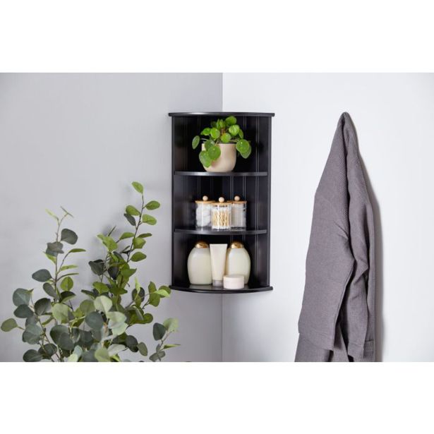 KOPALNIŠKA GALANTERIJA VONHAUS KOTNA POLICA SHREWSBURY ČRNA