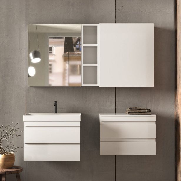 KOPALNIŠKA OMARICA Z OGLEDALOM KOLPA SAN TON 50 WH NAOMI			