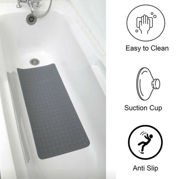 KOPALNIŠKA PREPROGA TENDANCE PODLOGA KAD 34X74 CM TEMNO SIVA GUMA