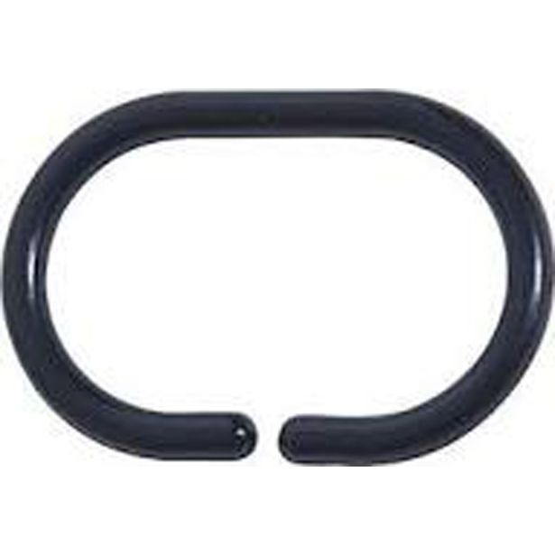 KOPALNIŠKA ZAVESA TENDANCE SET 12 PP OBROČKOV ZA ZAVESO ČRNI