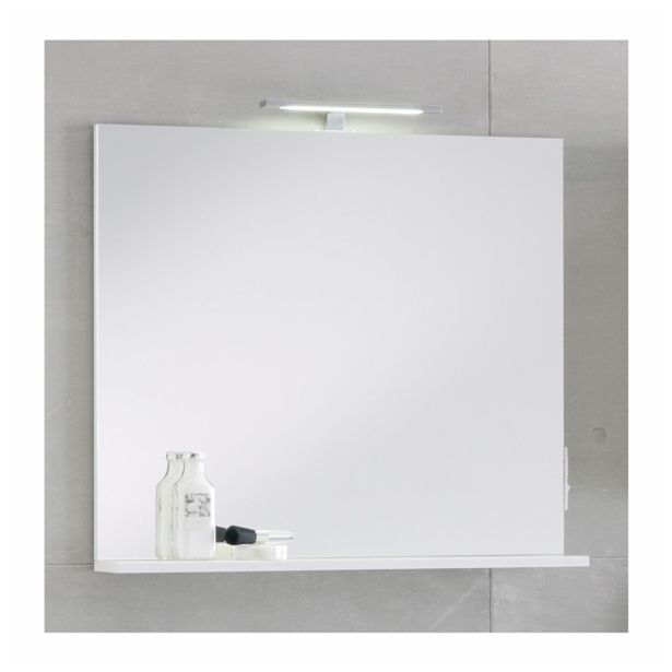 KLASIČNO OGLEDALO KOLPA SAN OGF 80 WH-LED,SW,S FIONA BELO S POLICO