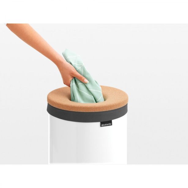 KOŠ ZA PERILO BRABANTIA OKROGEL 35 L, BELO RJAV