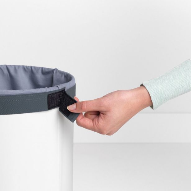 KOŠ ZA PERILO BRABANTIA OKROGEL 35 L, BELO RJAV