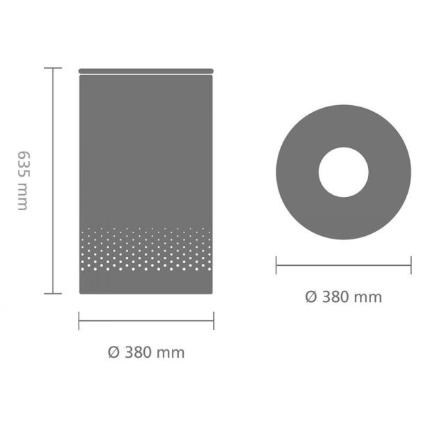 KOŠ ZA PERILO BRABANTIA OKROGEL 60 L, BELO RJAV