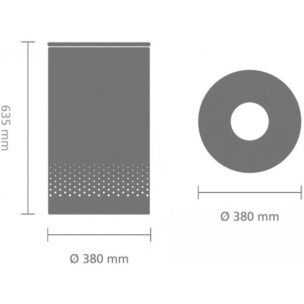 KOŠ ZA PERILO BRABANTIA OKROGEL 60 L, MATT STEEL